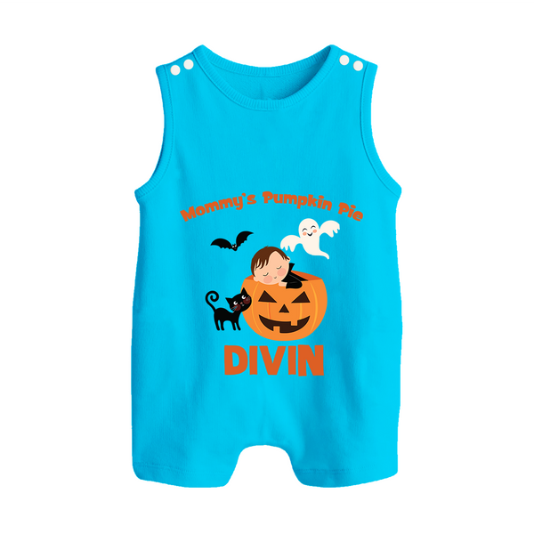 Mommy's Pumpkin Pie Romper Suit | Personalized Baby Romper Suit for Halloween - SKY BLUE - 0 - 5 Months Old (Chest 18")