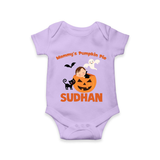 Mommy's Pumpkin Pie Print Baby Romper   - LILAC - New Born (Chest 14")