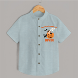 Mommy's Pumpkin Pie Shirt | Personalized Baby Shirt for Halloween - ARCTIC BLUE - 0 - 6 Months Old (Chest 23")