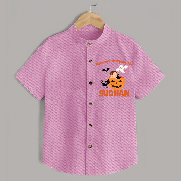 Mommy's Pumpkin Pie Print Baby Kids Shirt  - BABY PINK - 0 - 6 Months Old (Chest 23")