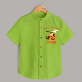 Mommy's Pumpkin Pie Shirt | Personalized Baby Shirt for Halloween - LIME GREEN - 0 - 6 Months Old (Chest 23")