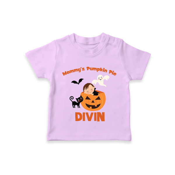 Mommy's Pumpkin Pie Tshirt | Personalized Baby Tshirt for Halloween - LILAC - 0-5 Months Old (Chest 17")