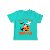 Mommy's Pumpkin Pie Print Baby Tshirt  - TEAL - 0-5 Months Old (Chest 17")