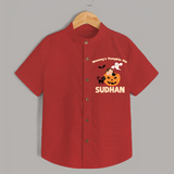 Mommy's Pumpkin Pie Print Baby Kids Shirt  - RED - 0 - 6 Months Old (Chest 23")