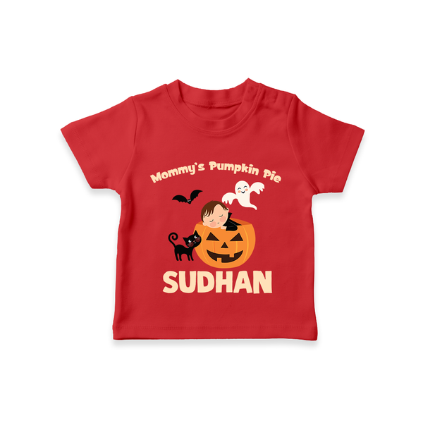 Mommy's Pumpkin Pie Print Baby Tshirt  - RED - 0-5 Months Old (Chest 17")