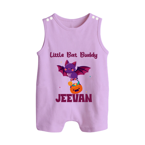 Little Bat Buddy Romper Suit | Custom Baby Romper Suit for Spooky Fun - LILAC - 0 - 5 Months Old (Chest 18")