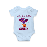 Little Bat Buddy Print Baby Romper   - BABY BLUE - New Born (Chest 14")