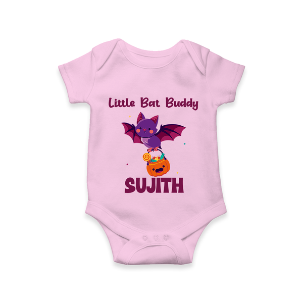 Little Bat Buddy Print Baby Romper   - BABY PINK - New Born (Chest 14")