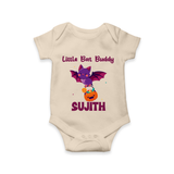 Little Bat Buddy Print Baby Romper   - IVORY - New Born (Chest 14")