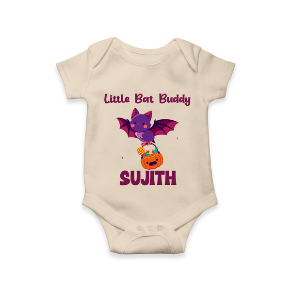 Little Bat Buddy Print Baby Romper   - IVORY - New Born (Chest 14")