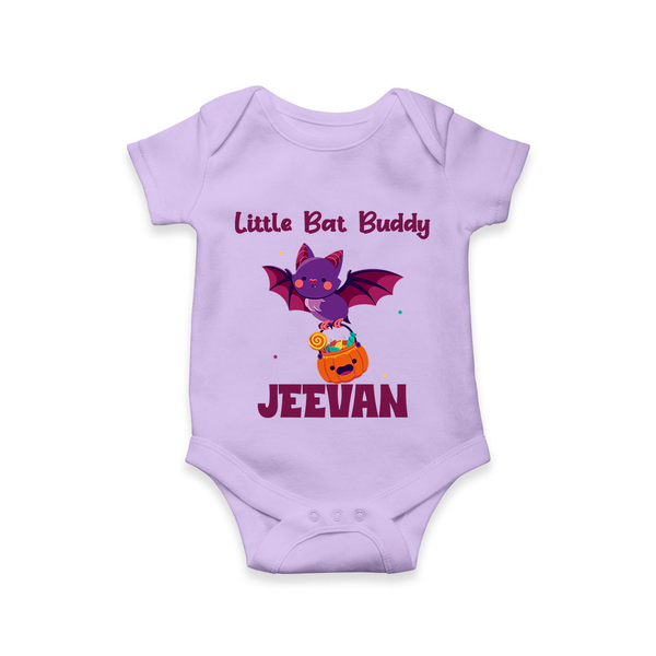 Little Bat Buddy Romper | Custom Baby Romper for Spooky Fun - LILAC - New Born (Chest 14")