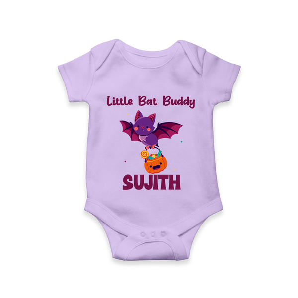 Little Bat Buddy Print Baby Romper   - LILAC - New Born (Chest 14")