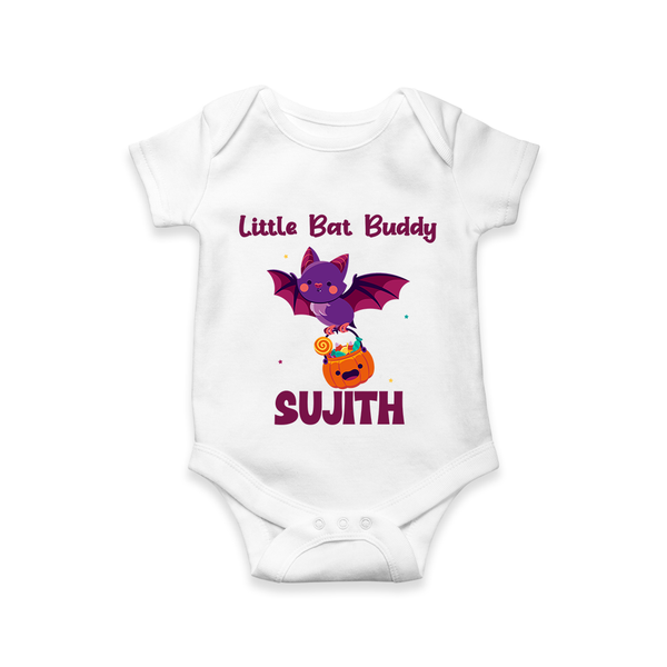Little Bat Buddy Print Baby Romper   - WHITE - New Born (Chest 14")
