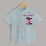 Little Bat Buddy Shirt | Custom Baby Shirt for Spooky Fun - ARCTIC BLUE - 0 - 6 Months Old (Chest 23")