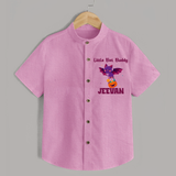 Little Bat Buddy Shirt | Custom Baby Shirt for Spooky Fun - BABY PINK - 0 - 6 Months Old (Chest 23")
