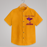 Little Bat Buddy Shirt | Custom Baby Shirt for Spooky Fun - CHROME YELLOW - 0 - 6 Months Old (Chest 23")
