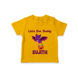 Little Bat Buddy Print Baby Tshirt  - CHROME YELLOW - 0-5 Months Old (Chest 17")