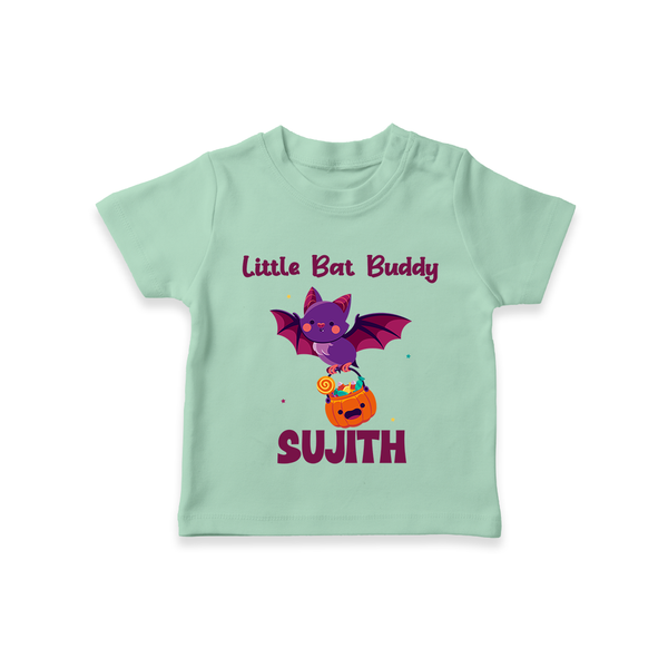 Little Bat Buddy Print Baby Tshirt  - MINT GREEN - 0-5 Months Old (Chest 17")
