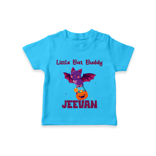 Little Bat Buddy Tshirt | Custom Baby Tshirt for Spooky Fun - SKY BLUE - 0-5 Months Old (Chest 17")