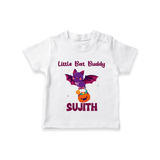 Little Bat Buddy Print Baby Tshirt  - WHITE - 0-5 Months Old (Chest 17")