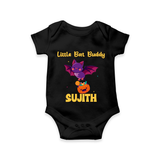 Little Bat Buddy Print Baby Romper   - BLACK - New Born (Chest 14")