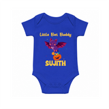 Little Bat Buddy Print Baby Romper   - COBALT BLUE - New Born (Chest 14")