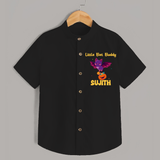 Little Bat Buddy Print Baby Kids Shirt  - BLACK - 0 - 6 Months Old (Chest 23")