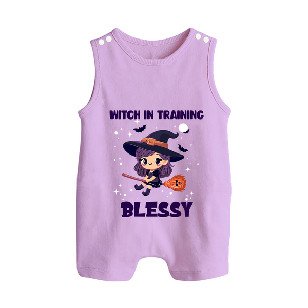 Witch in Training Romper Suit | Personalized Baby Romper Suit for Halloween Festivities - LILAC - 0 - 5 Months Old (Chest 18")