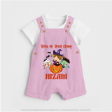 Trick or Treat Champ Dungaree Set | Custom Baby Dungaree Set for Little Halloween Stars - BABY PINK - 0 - 5 Months Old (Chest 18")