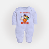 Trick or Treat Champ Sleep Suit | Custom Baby Sleep Suit for Little Halloween Stars - BABY BLUE - New Born (Chest 7.5")