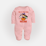 Trick or Treat Champ Sleep Suit | Custom Baby Sleep Suit for Little Halloween Stars - BABY PINK - New Born (Chest 7.5")