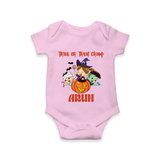 Trick Or Treat Camp Print Baby Romper   - BABY PINK - New Born (Chest 14")
