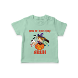 Trick Or Treat Camp Print Baby Tshirt  - MINT GREEN - 0-5 Months Old (Chest 17")