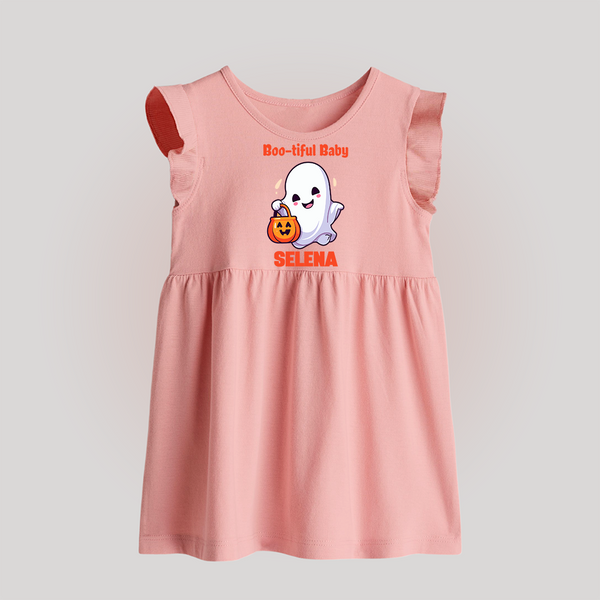 Boo-tiful Baby Frock | Personalized Baby Frock for Spooky Celebration - BABY PINK - 0 - 3 Months Old (Chest 17")