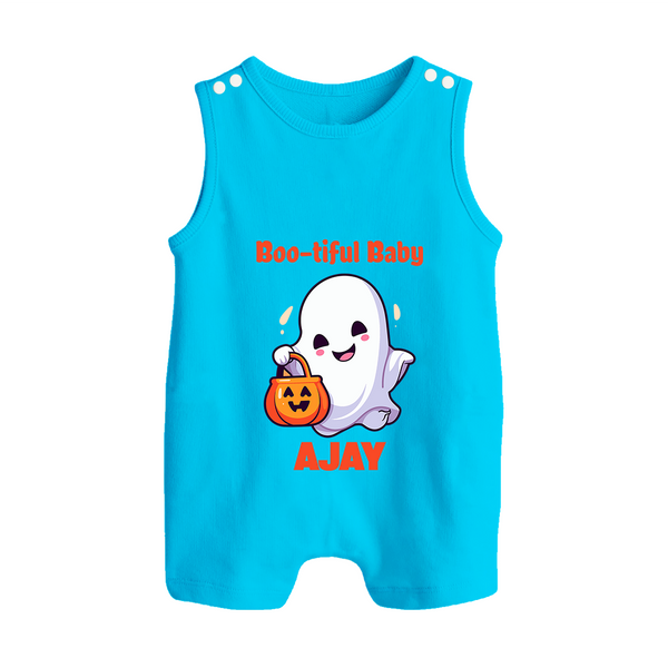 Boo-tiful Baby Romper Suit | Personalized Baby Romper Suit for Spooky Celebration - SKY BLUE - 0 - 5 Months Old (Chest 18")