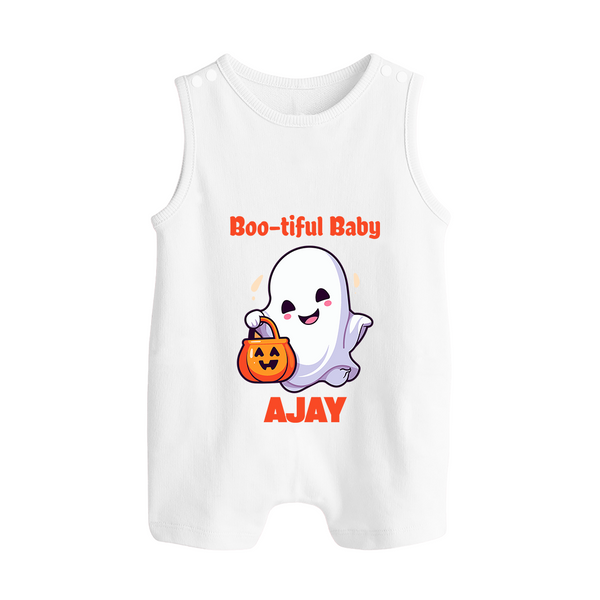 Boo-tiful Baby Romper Suit | Personalized Baby Romper Suit for Spooky Celebration - WHITE - 0 - 5 Months Old (Chest 18")