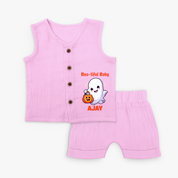 Boo-tiful Baby Jabla Set | Personalized Baby Jabla Set for Spooky Celebration - BABY PINK - 0 - 3 Months Old (Chest 9.8")