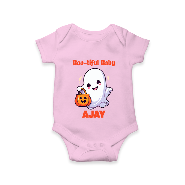 Boo-tiful Baby Romper | Personalized Baby Romper for Spooky Celebration - BABY PINK - New Born (Chest 14")