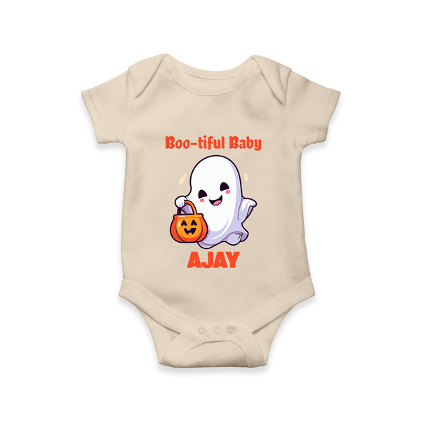 Boo-tiful Baby Romper | Personalized Baby Romper for Spooky Celebration - IVORY - New Born (Chest 14")