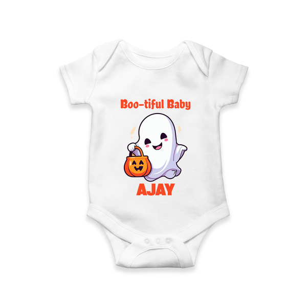 Boo-tiful Baby Romper | Personalized Baby Romper for Spooky Celebration - WHITE - New Born (Chest 14")