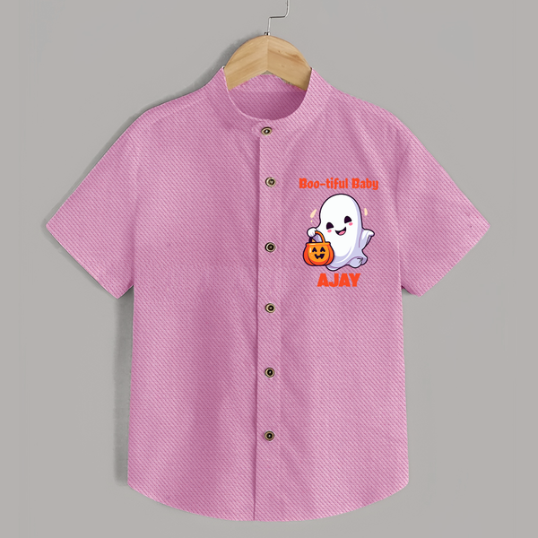 Boo-tiful Baby Shirt | Personalized Baby Shirt for Spooky Celebration - BABY PINK - 0 - 6 Months Old (Chest 23")
