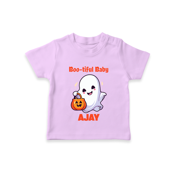 Boo-tiful Baby Tshirt | Personalized Baby Tshirt for Spooky Celebration - LILAC - 0-5 Months Old (Chest 17")