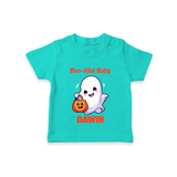 Boo-tiful Ghost Print Baby Tshirt  - TEAL - 0-5 Months Old (Chest 17")