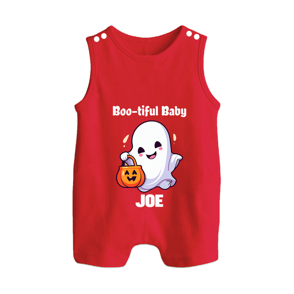Boo-tiful Baby Romper Suit | Personalized Baby Romper Suit for Spooky Celebration - RED - 0 - 5 Months Old (Chest 18")
