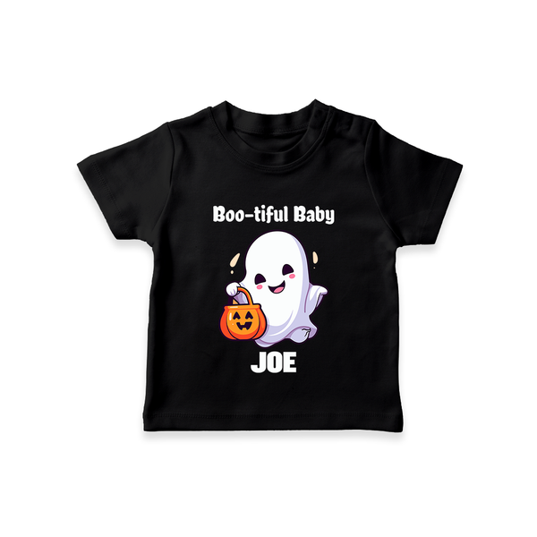 Boo-tiful Baby Tshirt | Personalized Baby Tshirt for Spooky Celebration - BLACK - 0-5 Months Old (Chest 17")