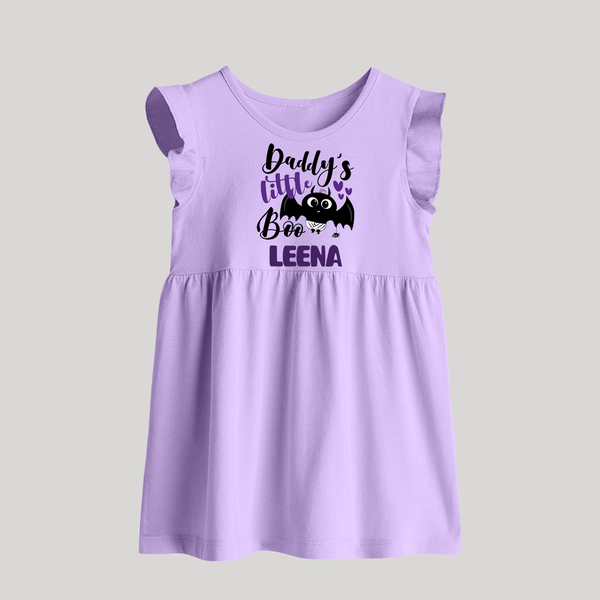 Daddy's Little Boo Baby Frock | Custom Baby Frock for Halloween Fun - LILAC - 0 - 3 Months Old (Chest 17")