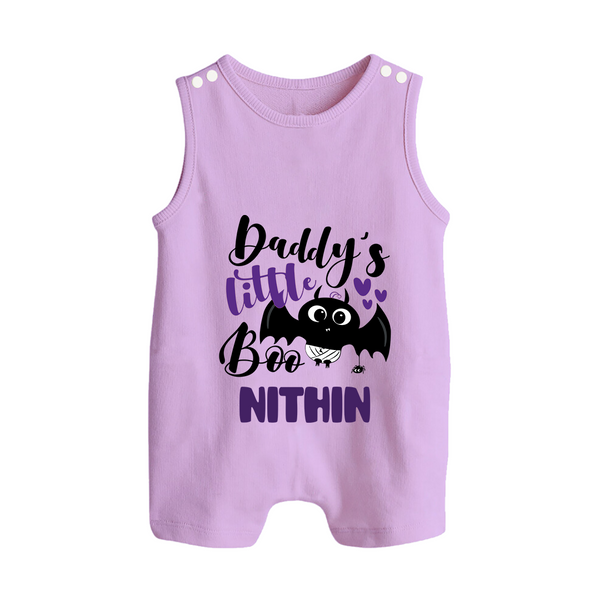 Daddy's Little Boo Romper Suit | Custom Baby Romper Suit for Halloween Fun - LILAC - 0 - 5 Months Old (Chest 18")