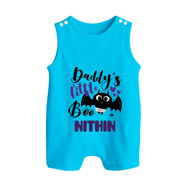 Daddy's Little Boo Romper Suit | Custom Baby Romper Suit for Halloween Fun - SKY BLUE - 0 - 5 Months Old (Chest 18")