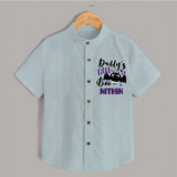 Daddy's Little Boo Shirt | Custom Baby Shirt for Halloween Fun - ARCTIC BLUE - 0 - 6 Months Old (Chest 23")