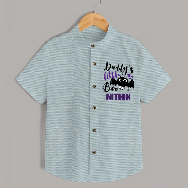 Daddy's Little Boo Shirt | Custom Baby Shirt for Halloween Fun - ARCTIC BLUE - 0 - 6 Months Old (Chest 23")